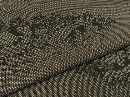 平和屋着物■本場大島紬　9マルキ　渡橋草葉文　正絹　逸品　未使用　BAAX6356hj