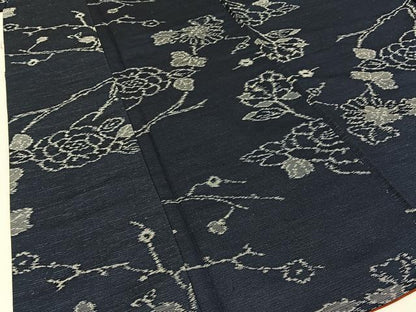 平和屋着物■上質な紬　枝花文　正絹　逸品　BAAX6357hj