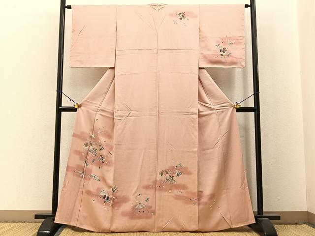平和屋着物■訪問着　宝尽くし花文　正絹　逸品　BAAX6361hj