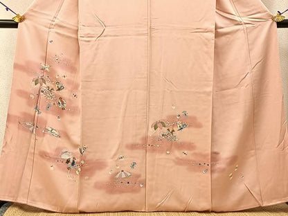 平和屋着物■訪問着　宝尽くし花文　正絹　逸品　BAAX6361hj