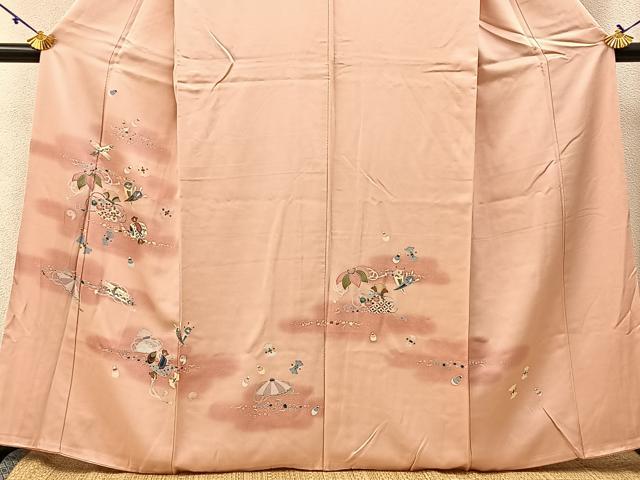 平和屋着物■訪問着　宝尽くし花文　正絹　逸品　BAAX6361hj