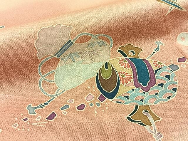 平和屋着物■訪問着　宝尽くし花文　正絹　逸品　BAAX6361hj
