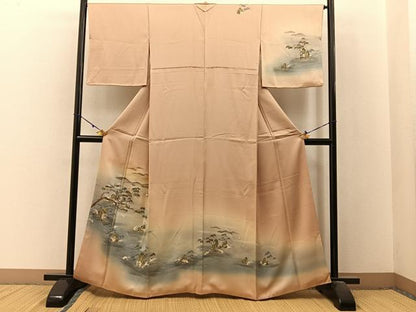 平和屋着物■訪問着　浜松文　暈し染め　金銀彩　高島屋扱い　正絹　逸品　BAAX6362hj