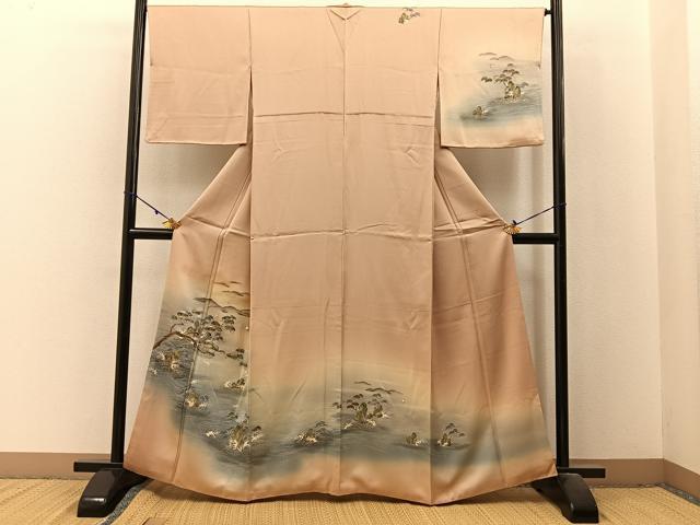 平和屋着物■訪問着　浜松文　暈し染め　金銀彩　高島屋扱い　正絹　逸品　BAAX6362hj