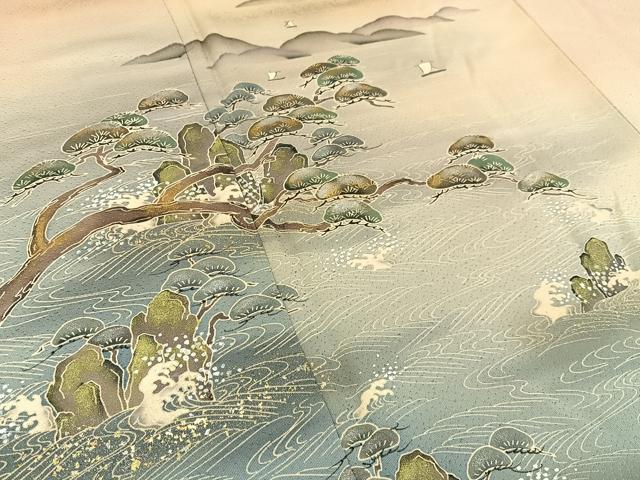 平和屋着物■訪問着　浜松文　暈し染め　金銀彩　高島屋扱い　正絹　逸品　BAAX6362hj