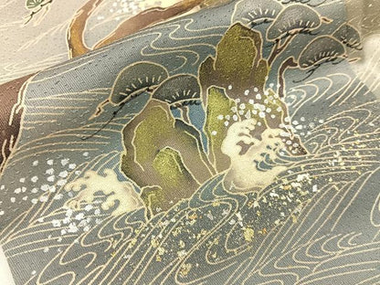 平和屋着物■訪問着　浜松文　暈し染め　金銀彩　高島屋扱い　正絹　逸品　BAAX6362hj