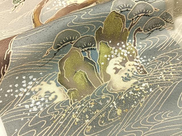 平和屋着物■訪問着　浜松文　暈し染め　金銀彩　高島屋扱い　正絹　逸品　BAAX6362hj
