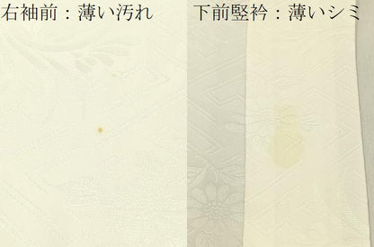 平和屋着物■長襦袢　無双仕立て　菊地紋　正絹　逸品　BAAX6364hj