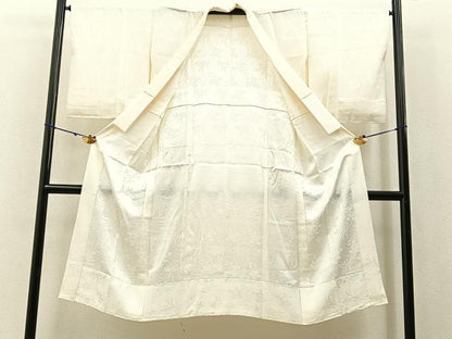 平和屋着物■長襦袢　無双仕立て　菊地紋　正絹　逸品　BAAX6364hj