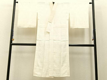 平和屋着物■長襦袢　無双仕立て　菊地紋　正絹　逸品　BAAX6364hj