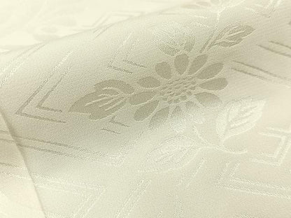 平和屋着物■長襦袢　無双仕立て　菊地紋　正絹　逸品　BAAX6364hj