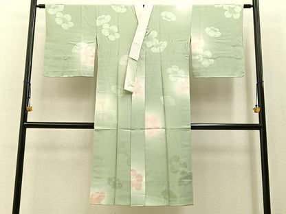 平和屋着物■長襦袢　袷　梅地紋　暈し染め　正絹　逸品　BAAX6365hj