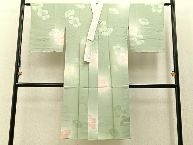 平和屋着物■長襦袢　袷　梅地紋　暈し染め　正絹　逸品　BAAX6365hj