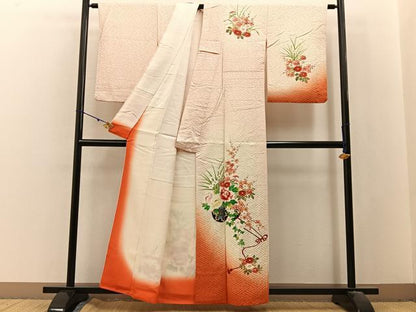 平和屋着物■訪問着　手描き　花車文　暈し染め　金彩　正絹　逸品　BAAX6370hj