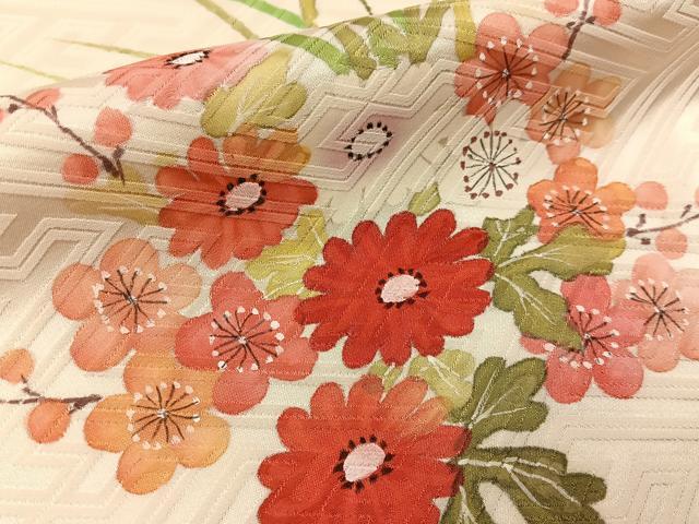 平和屋着物■訪問着　手描き　花車文　暈し染め　金彩　正絹　逸品　BAAX6370hj