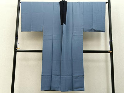 平和屋着物■男性　長襦袢　袷　手描き　渡橋風景文　暈し染め　金彩　正絹　逸品　未使用　BAAX6371hj