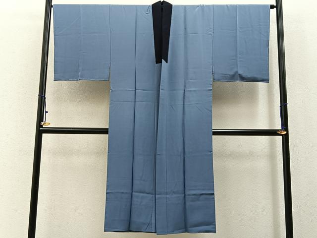 平和屋着物■男性　長襦袢　袷　手描き　渡橋風景文　暈し染め　金彩　正絹　逸品　未使用　BAAX6371hj