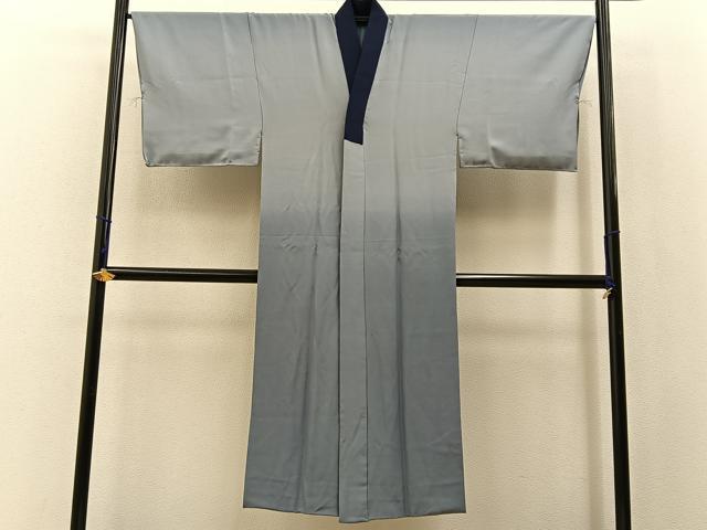 平和屋着物○男性 長襦袢 袷 作家物 手描き 人物風景文 暈し染め 金彩