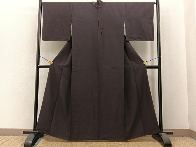 平和屋着物■上質な紬　色無地　紅消鼠色　正絹　逸品　BAAX6375hj