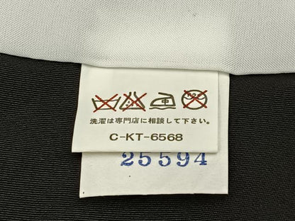 平和屋着物■豪華黒留袖　松竹梅　飛鶴鼓有職文　金彩　正絹　逸品　BAAX6376hj