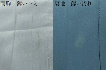 平和屋着物■男性　長襦袢　無双仕立て　手描き　富士山　茶道具　暈し染め　金彩　正絹　逸品　BAAX6377hj