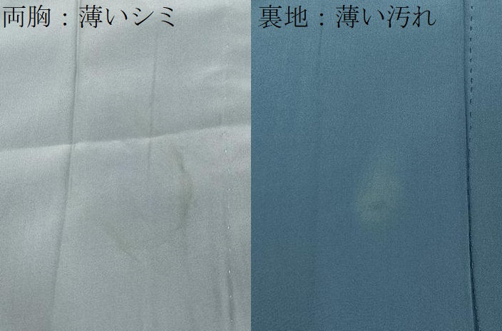 平和屋着物■男性　長襦袢　無双仕立て　手描き　富士山　茶道具　暈し染め　金彩　正絹　逸品　BAAX6377hj