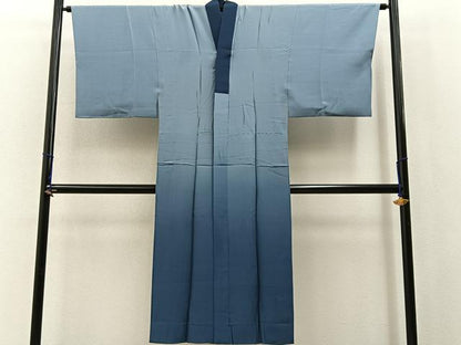 平和屋着物■男性　長襦袢　無双仕立て　手描き　富士山　茶道具　暈し染め　金彩　正絹　逸品　BAAX6377hj