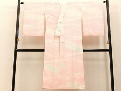 平和屋着物■長襦袢　無双仕立て　霞文　暈し染め　正絹　逸品　BAAX6379hj