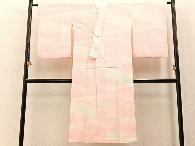 平和屋着物■長襦袢　無双仕立て　霞文　暈し染め　正絹　逸品　BAAX6379hj