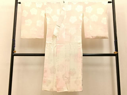 平和屋着物■長襦袢　無双仕立て　梅地紋　暈し染め　正絹　逸品　BAAX6380hj