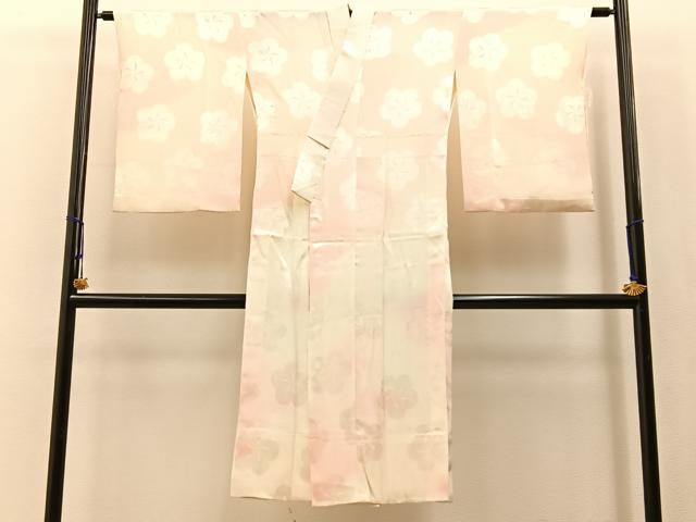 平和屋着物■長襦袢　無双仕立て　梅地紋　暈し染め　正絹　逸品　BAAX6380hj