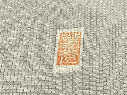 平和屋着物■訪問着　作家物　駒刺繍　色紙草花文　正絹　逸品　BAAX6381hj