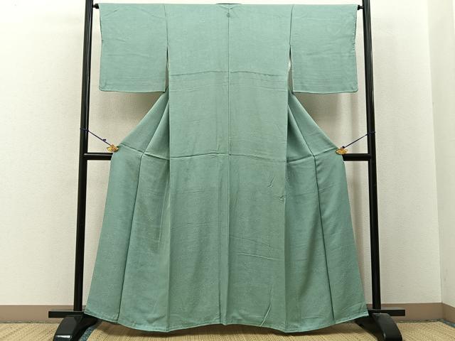 平和屋着物■上質な色無地　草花地紋　裏葉柳色　正絹　逸品　未使用　BAAX6393hj