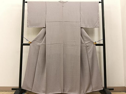 平和屋着物■上質な色無地　草花地紋　霞色　正絹　逸品　未使用　BAAX6397hj