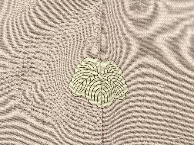 平和屋着物●上質な色無地　三つ葉地紋　桜鼠色　正絹　逸品　未使用　BAAX6406hj
