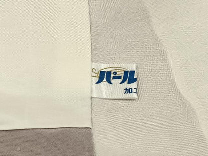 平和屋着物●上質な色無地　三つ葉地紋　桜鼠色　正絹　逸品　未使用　BAAX6406hj