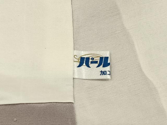 平和屋着物●上質な色無地　三つ葉地紋　桜鼠色　正絹　逸品　未使用　BAAX6406hj
