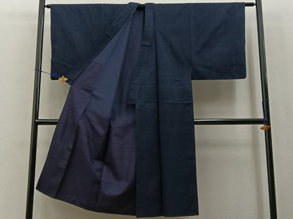 平和屋着物■男性　結城紬　アンサンブル　80亀甲　総詰め　正絹　逸品　BAAX6412hj