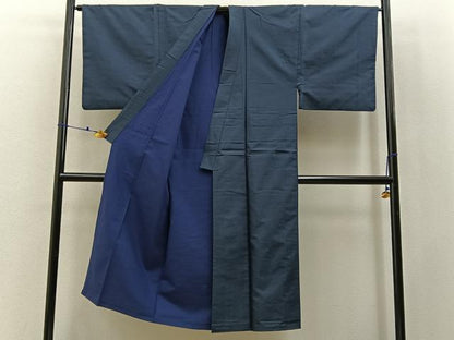 平和屋着物▼男性　本場大島紬　アンサンブル　80亀甲　総詰め　正絹　逸品　BAAX6413hj