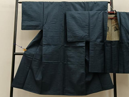 平和屋着物■男性　紬　アンサンブル　80亀甲　総詰め　正絹　逸品　BAAX6414hj