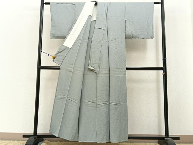 平和屋着物▽上質な色無地　単衣　菊唐草地紋　蕎麦切色　正絹　逸品　未使用　BAAX6416hj
