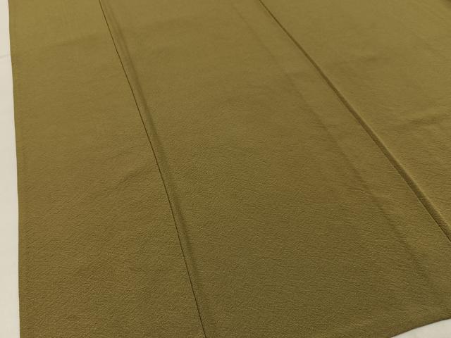 平和屋着物▽上質な色無地　単衣　梅幸茶色　正絹　逸品　BAAX6417hj