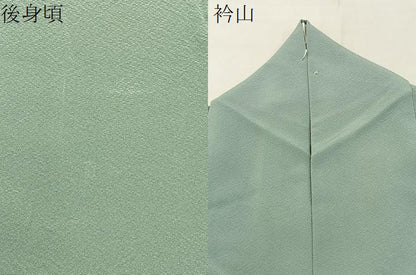 平和屋着物▽本草木染作家　瑞寶　色無地　単衣　柳鼠色　正絹　逸品　BAAX6419hj