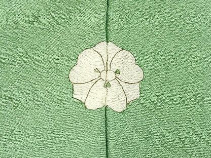 平和屋着物▽上質な色無地　単衣　若葉色　正絹　逸品　未使用　BAAX6421hj