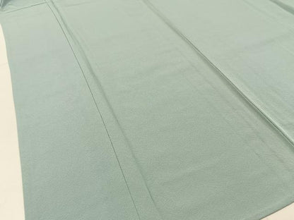 平和屋着物▽上質な色無地　単衣　白鼠色　正絹　逸品　BAAX6426hj