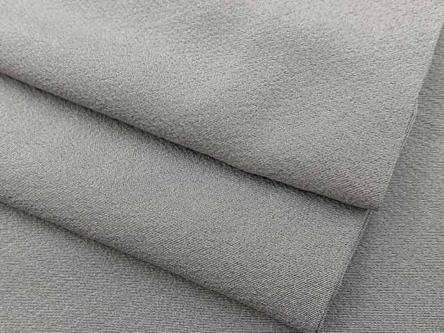 平和屋着物▽上質な色無地　単衣　牡丹鼠色　正絹　逸品　BAAX6431hj