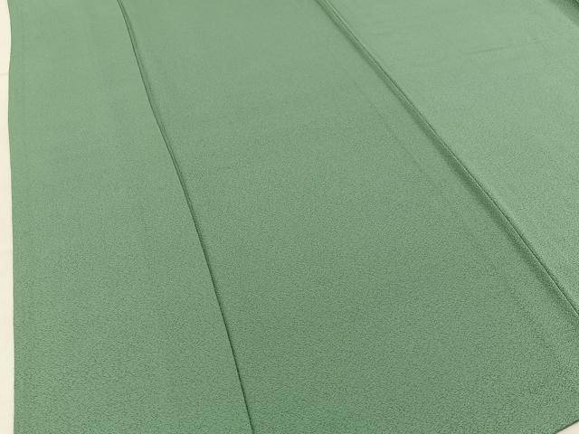 平和屋着物▽上質な色無地　単衣　柳染色　正絹　逸品　BAAX6433hj