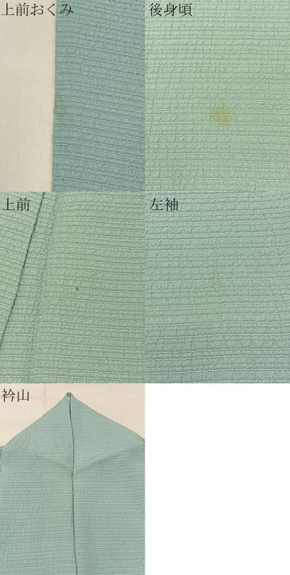 平和屋着物▽本加賀友禅作家　押田正義監修　色無地　単衣　裏葉柳色　正絹　逸品　BAAX6436hj