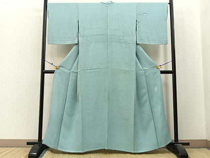 平和屋着物▽本加賀友禅作家　押田正義監修　色無地　単衣　裏葉柳色　正絹　逸品　BAAX6436hj