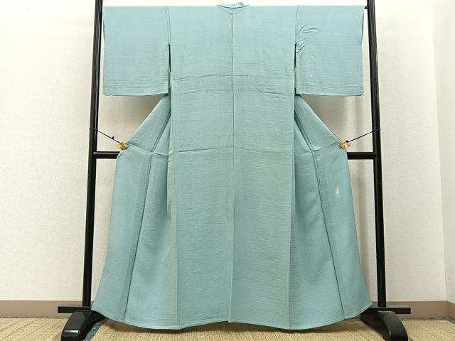 平和屋着物▽本加賀友禅作家　押田正義監修　色無地　単衣　裏葉柳色　正絹　逸品　BAAX6436hj